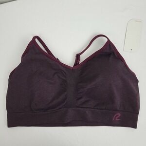 Road Runner Womens Burgundy R Gear Undercover Seamless Cami Bra Size Large
